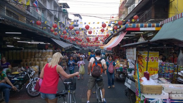 Heading in to one of the main Chinatown market areas