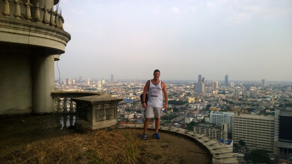 Me on one of the balconies on the 37th floor