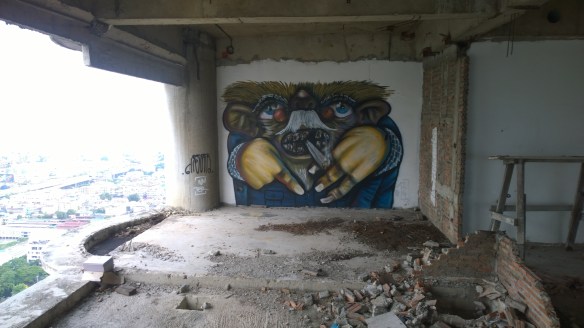 One of many murals/graffiti in the building